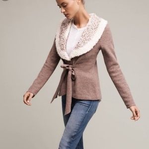 Anthropologie Rosie Neira Wool Bourgogne Jacket
